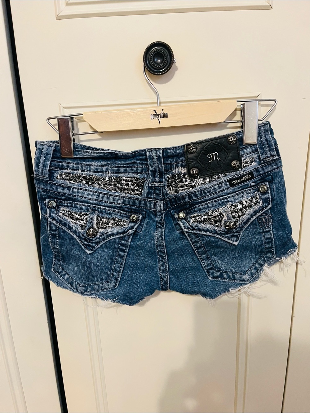 Miss Me Blue Denim Jeans Size 27 with Embroidered Label